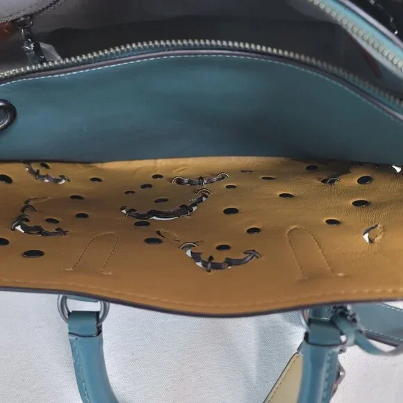 COACH 1941 DAKOTAH SATCHEL TEA ROSE in TURQUOISE - Picture 7 of 15
